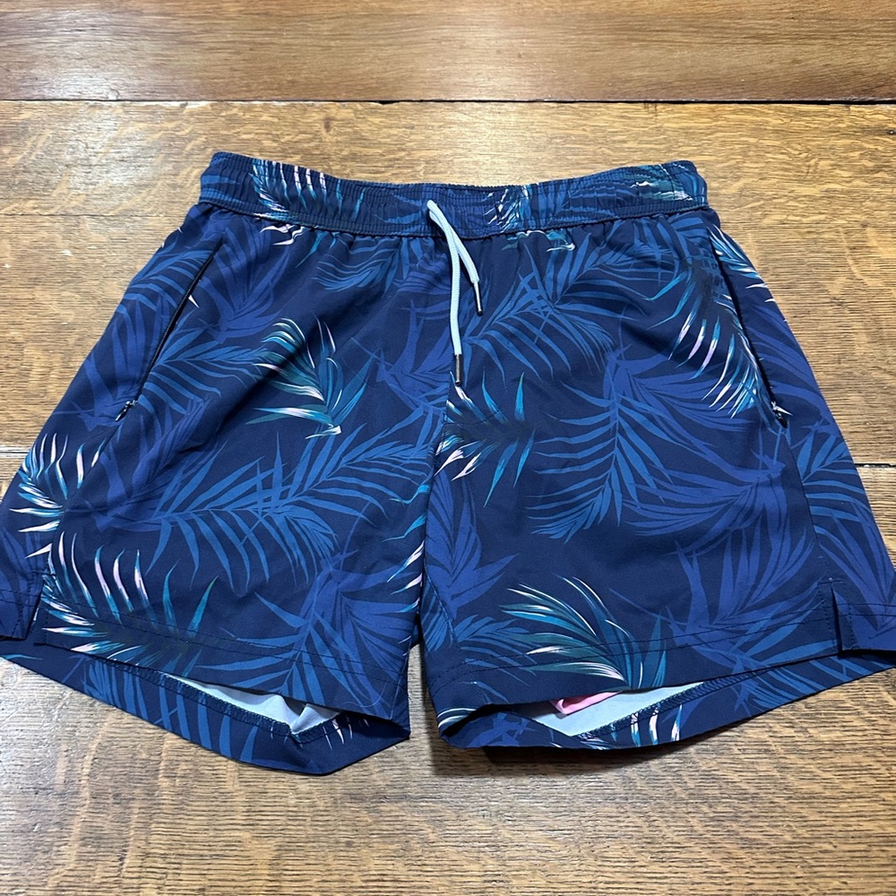 Maamgic Tropical‎ Leaf Print Men's Swim Trunks sz small